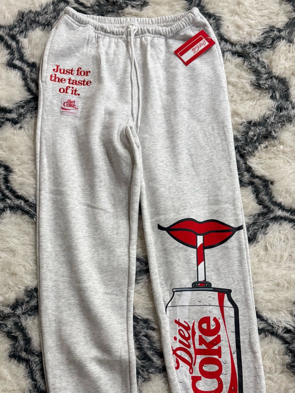 Gray Graphic Diet Coke Sweatpants
